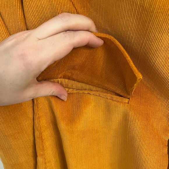 Vintage Banana Republic Corduroy Blazer Size 0 Pumpkin Orange Y2K - Picture 6 of 16